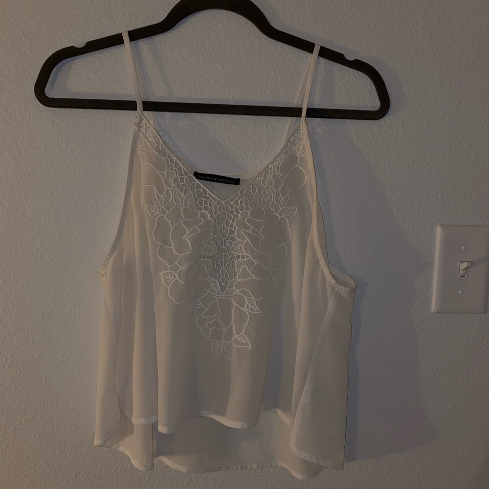 Pacsun Crop Top With Flowers